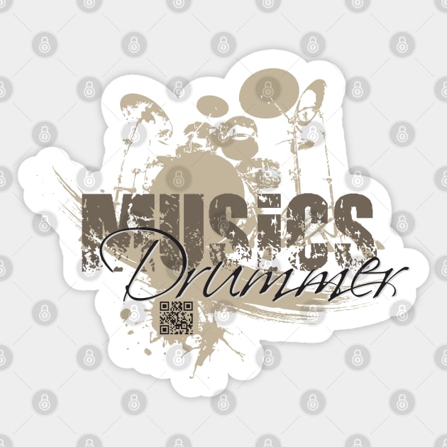 DRUMMER 1 Sticker by Mauron